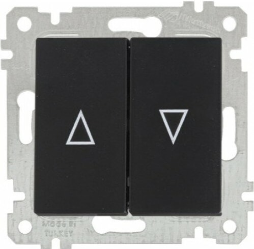 Jaluzi Anahtarı Rita Metalik Siyah 2200 406 0284 Çerçeve Hariç