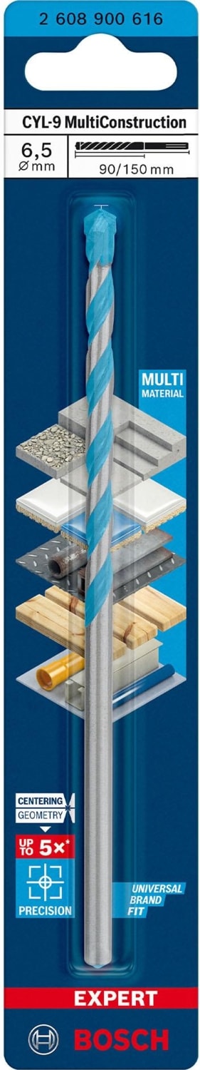 BOSCH Expert 6.5X150 mm Cyl-9 Çok Amaçlı Matkap Ucu 2608900616