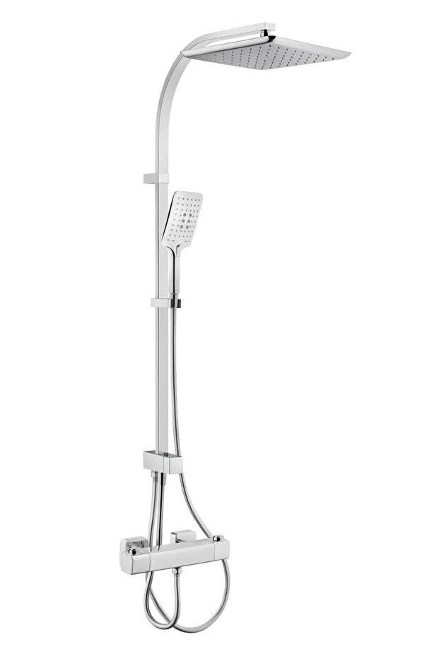 Aquaheat A49257 Ss3 Termostatik Duş Sistemi, Krom