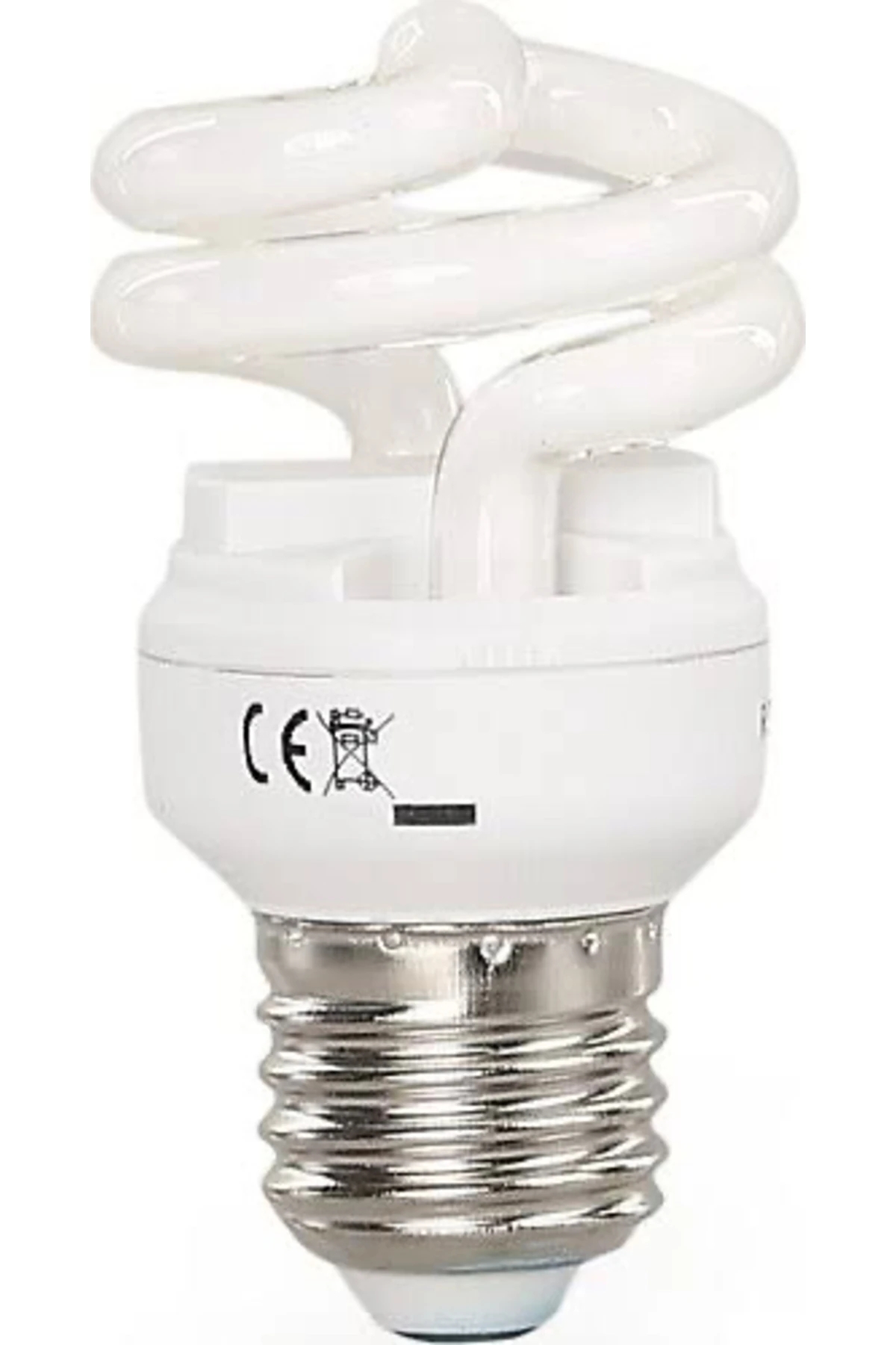 8W= 38W Mini Kıvrık Sprel Tasarruflu Ampul/e27 Duy/Sarı Işık-2700K/400 Lumen