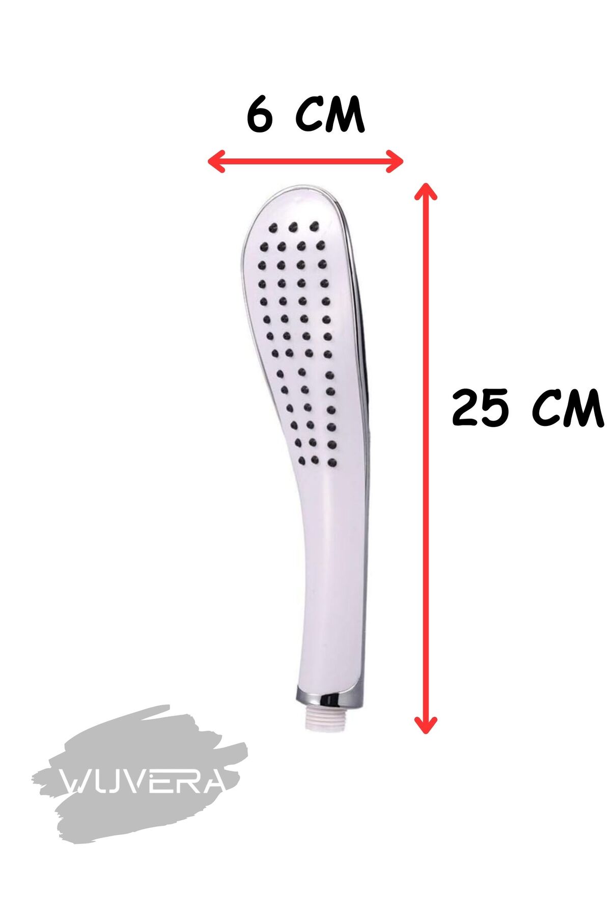 Banyo Duş Başlığı Fiskiyesi Telefonu Oval Başlık Beyaz Duş Seti