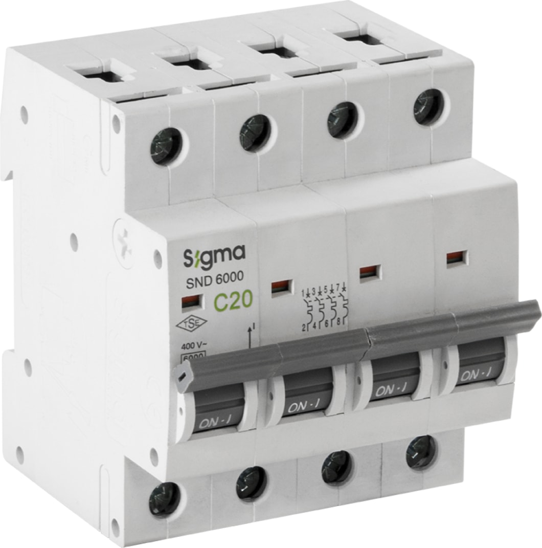 Snd6000 6ka C25 A 4 Kutuplu Otomatik Sigorta 6sm425c