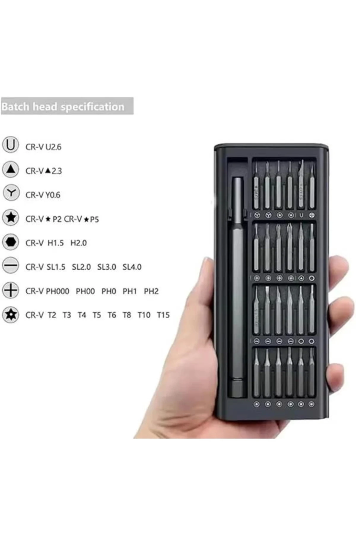 Tornavida Seti 25 Parça Çelik uç Hassas Mıknatıslı Tornavida Özel Tasarım Dağılmaz Kutulu