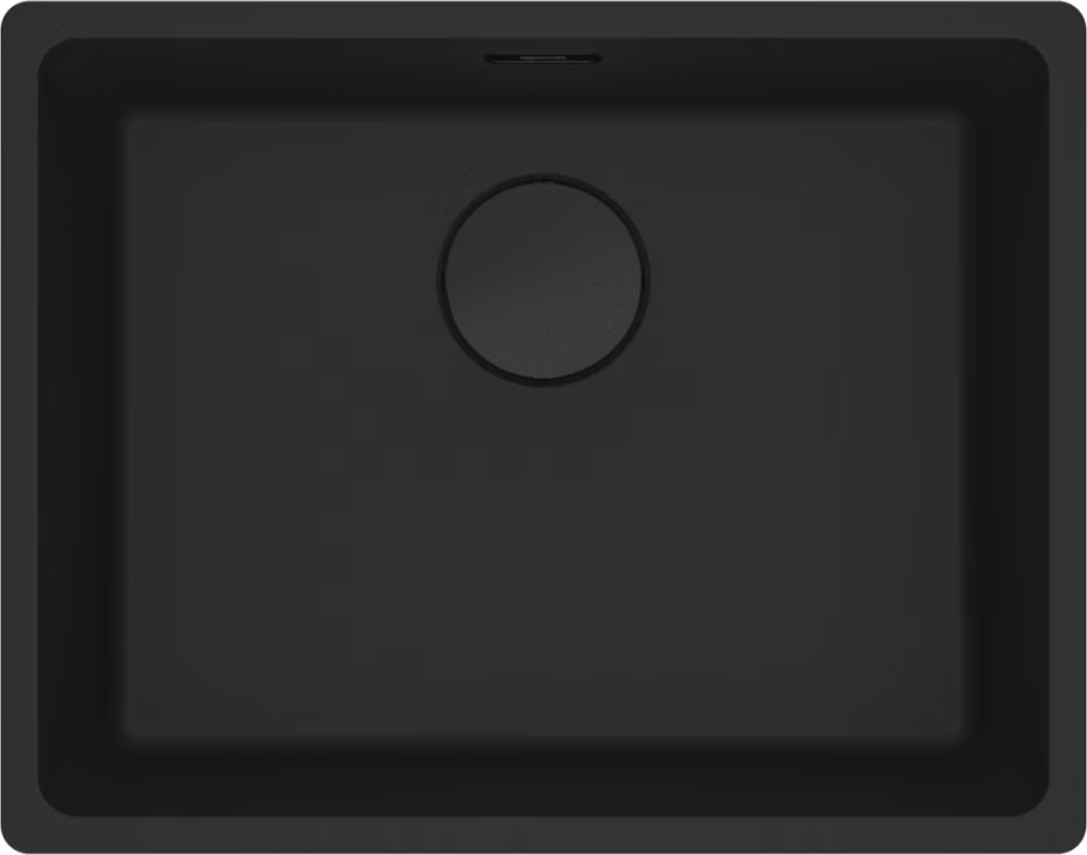 - Mrg 110-52 Matt Black Tezgahaltı Granit Evye