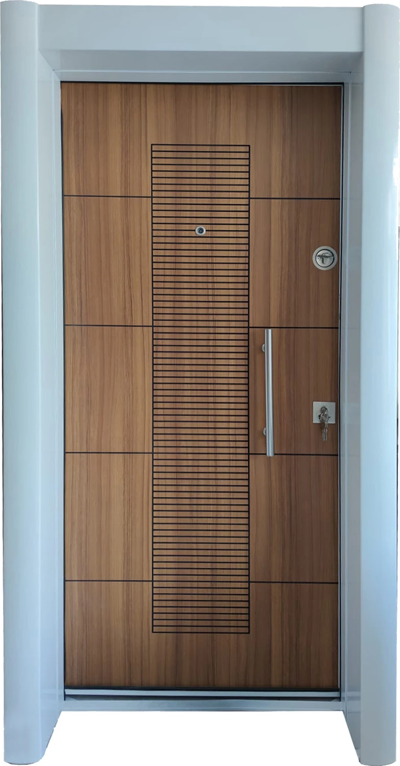 Statik Beyaz Renk Kasalı Düz Model Daire Kapısı, Çelik Kapı