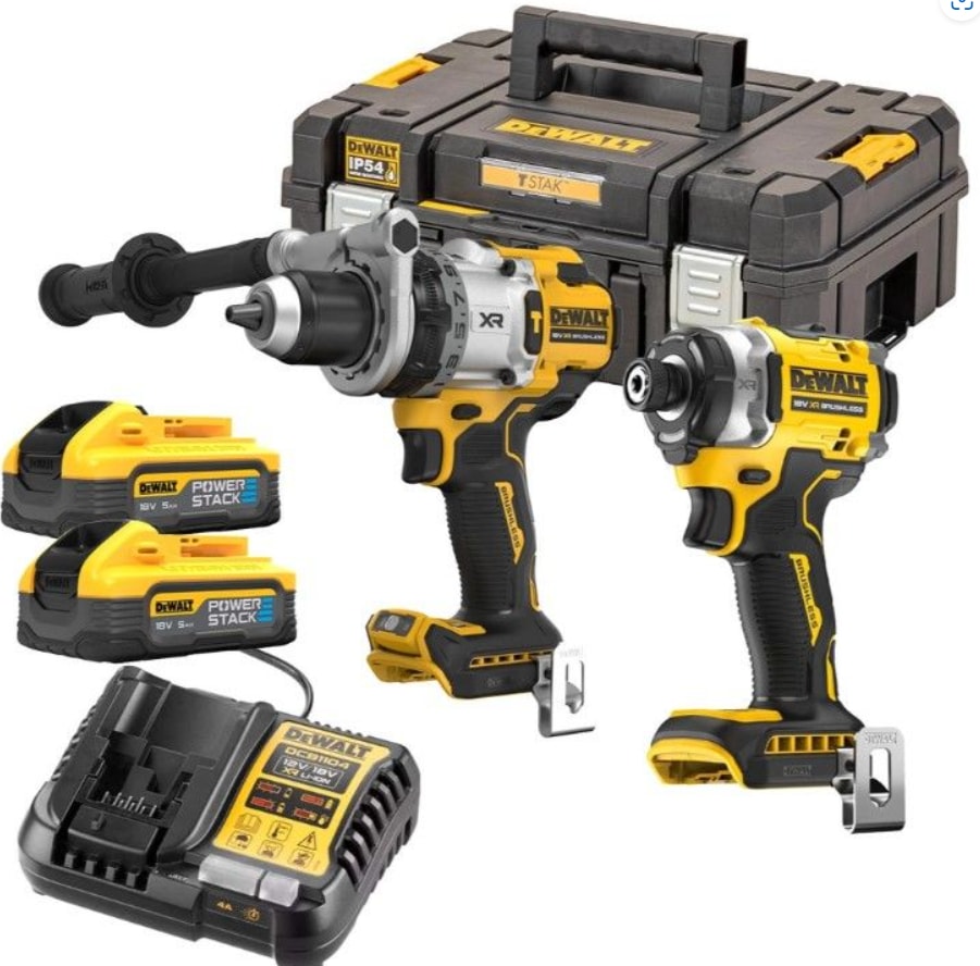 DCK2200H2T 18V Xr Kömürsüz Akülü Ikili Set 2x 5.0AH Powerstack Akü