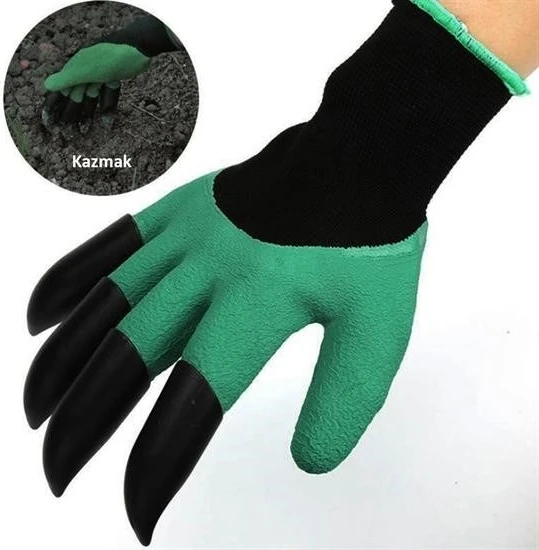 Toprak Kazma Ekme Çapalama Için Korumalı Bahçe Bahçivan Eldiveni