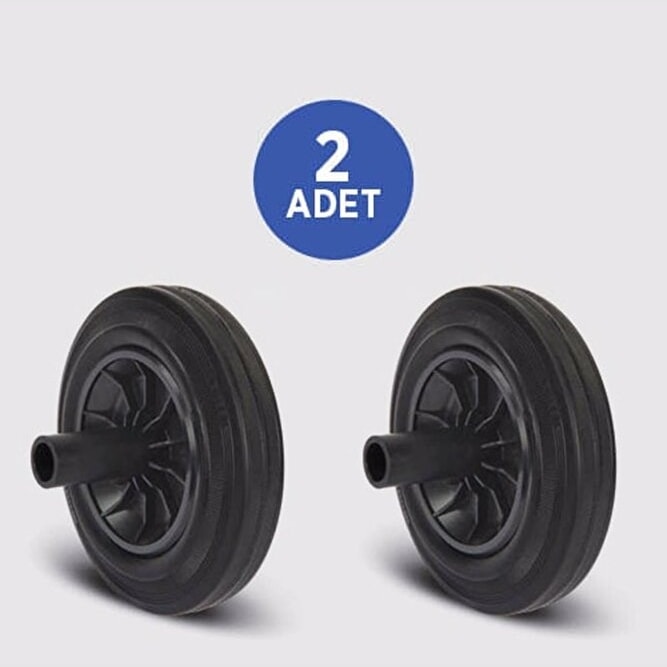 20 cm Plastik Çöp Arabası / Konteynırı Teker 2 Adetr