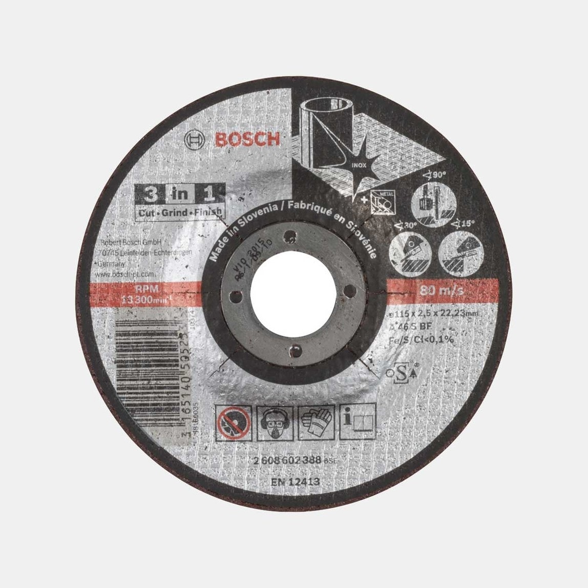 BOSCH 3'ü Birarada 115X2,2 mm Kesmetaşlamapolisaj