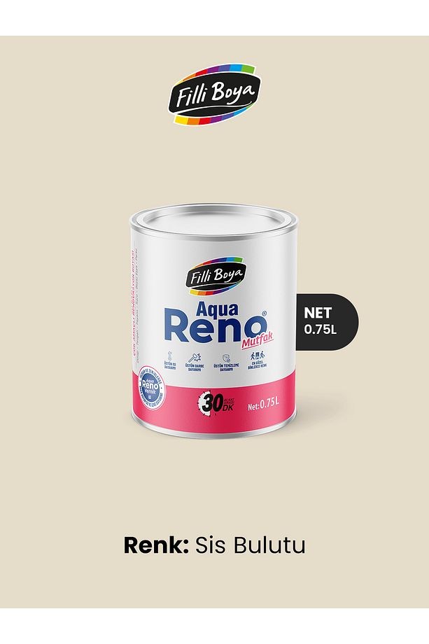 Aqua Reno Mutfak 0.75 Lt Sis Bulutu