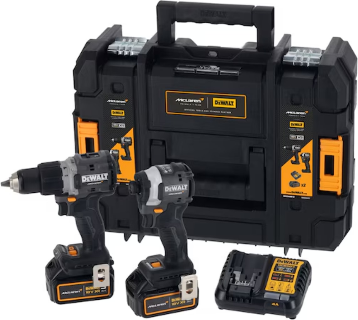 DEWALT x Mclaren 18V Xr Profesyonel Set (Kırıcı, Taşlama, Vidalama,torklu, 3 Çanta , 2X4AH , 2X5AH)