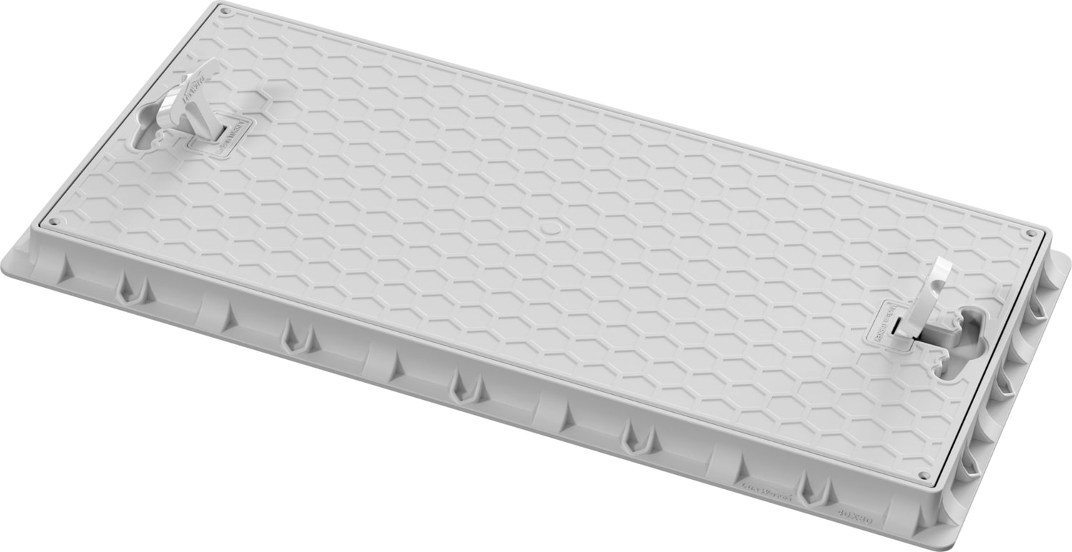 40X80 Dikdörtgen Plastik Rögar Kapağı / Çerçeve + Düz Kapak