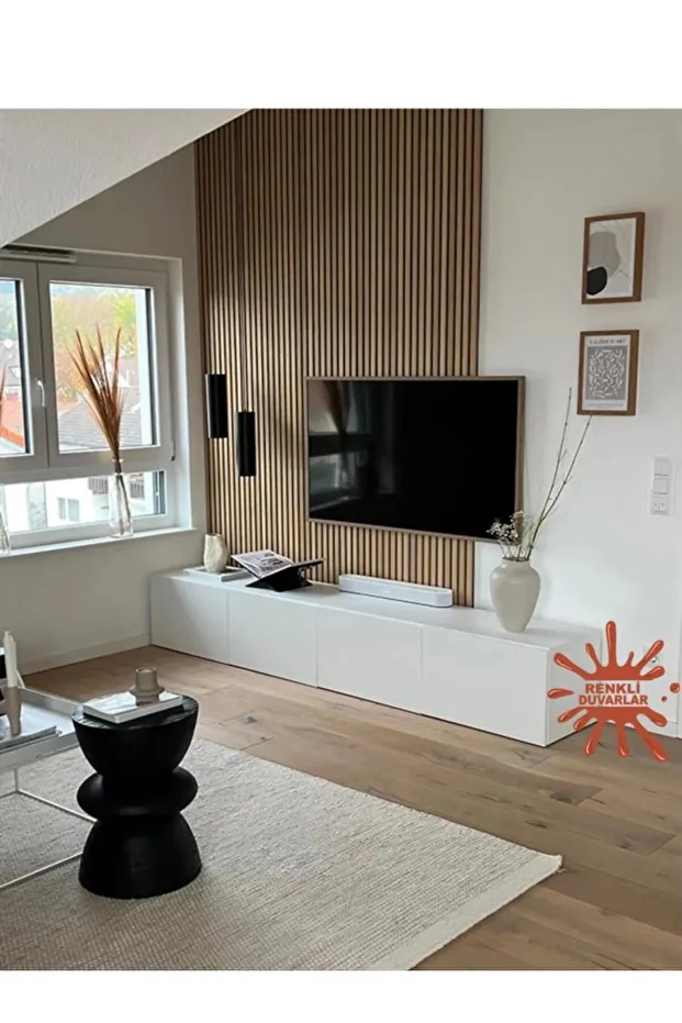 50x280cm Kula Kahverengi Akustik Duvar Paneli 3mm Keçe Ve 8mm Mdflam Salon Ofis Duvar Çıtası Lambiri