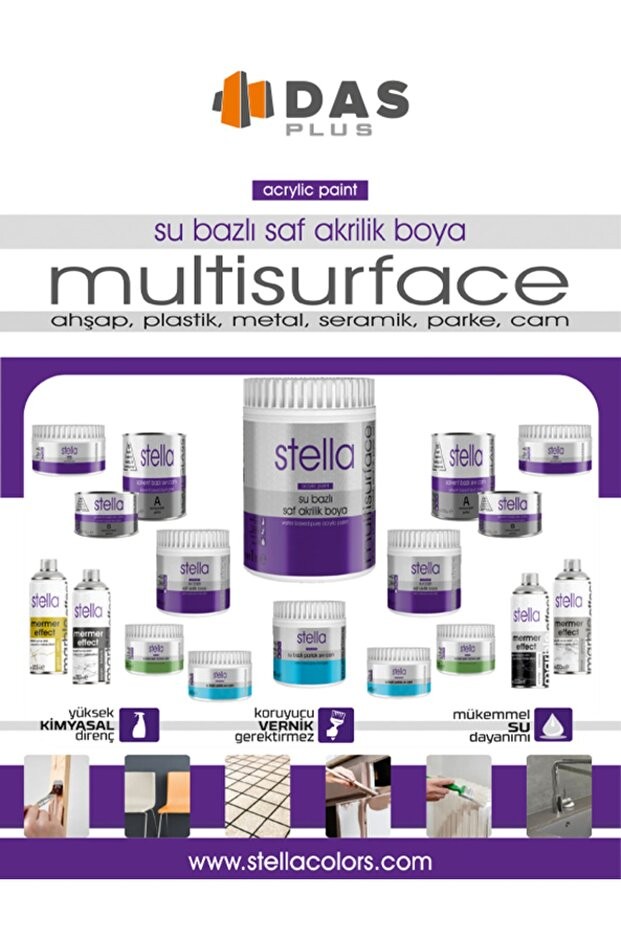 SU BAZLI SAF AKRİLİK BOYA SİYAH 500 ML.