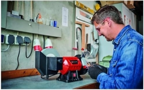 Taş Motoru - Islak Kuru Tc-Wd 200/150 (Maks. 250 W, Islak ve Kuru Taşlama Için Uygun, Kompakt Metal Gövde, Kıvılcım Koruma Camı, Kalın Taşlama ve Islak Taşlama Diski Dâhil) - 4417242