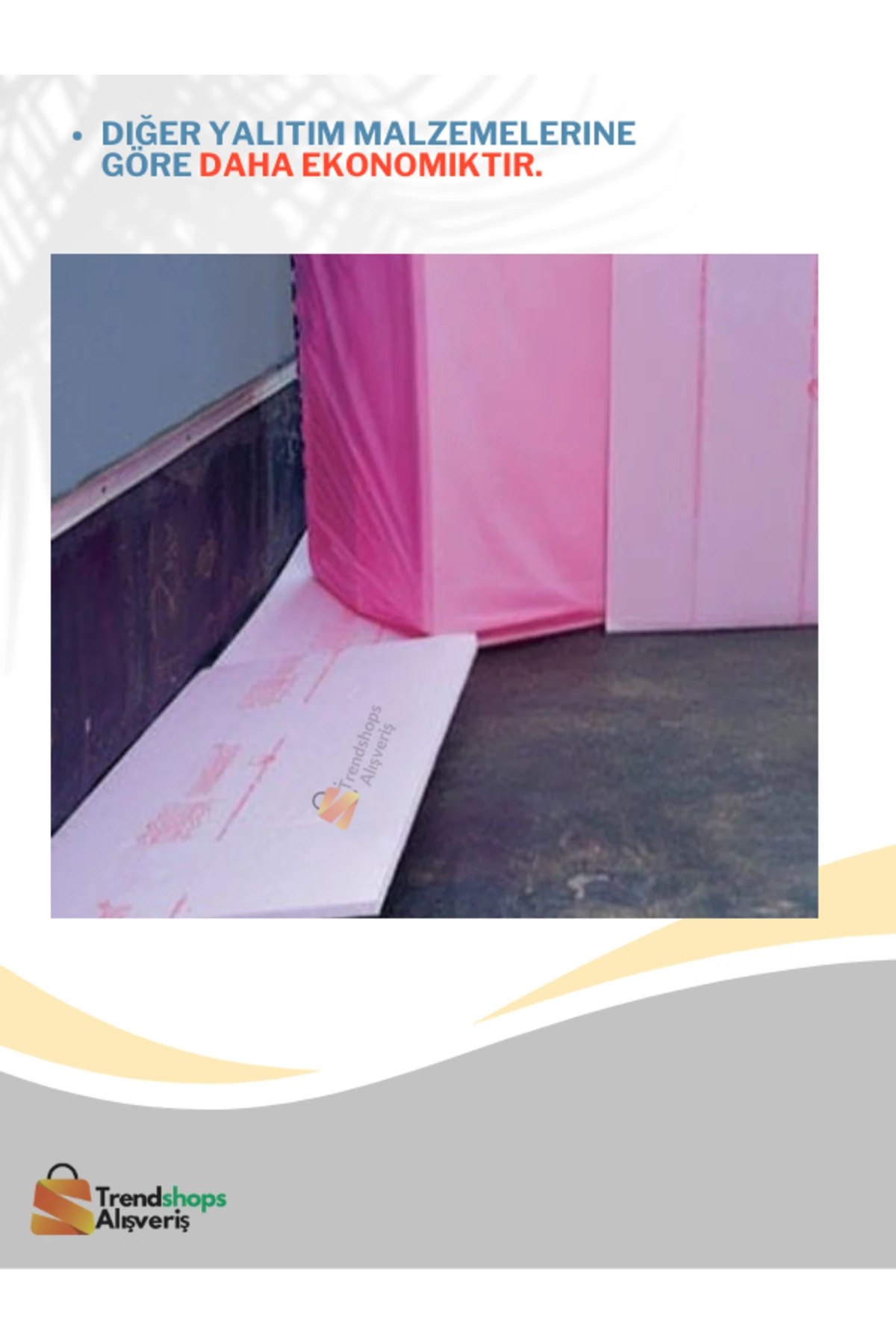 TSA-(3 ADET) 3CM 50X100CM Eps Strafor Köpük Isı Yalıtım Levhası 22 Dns