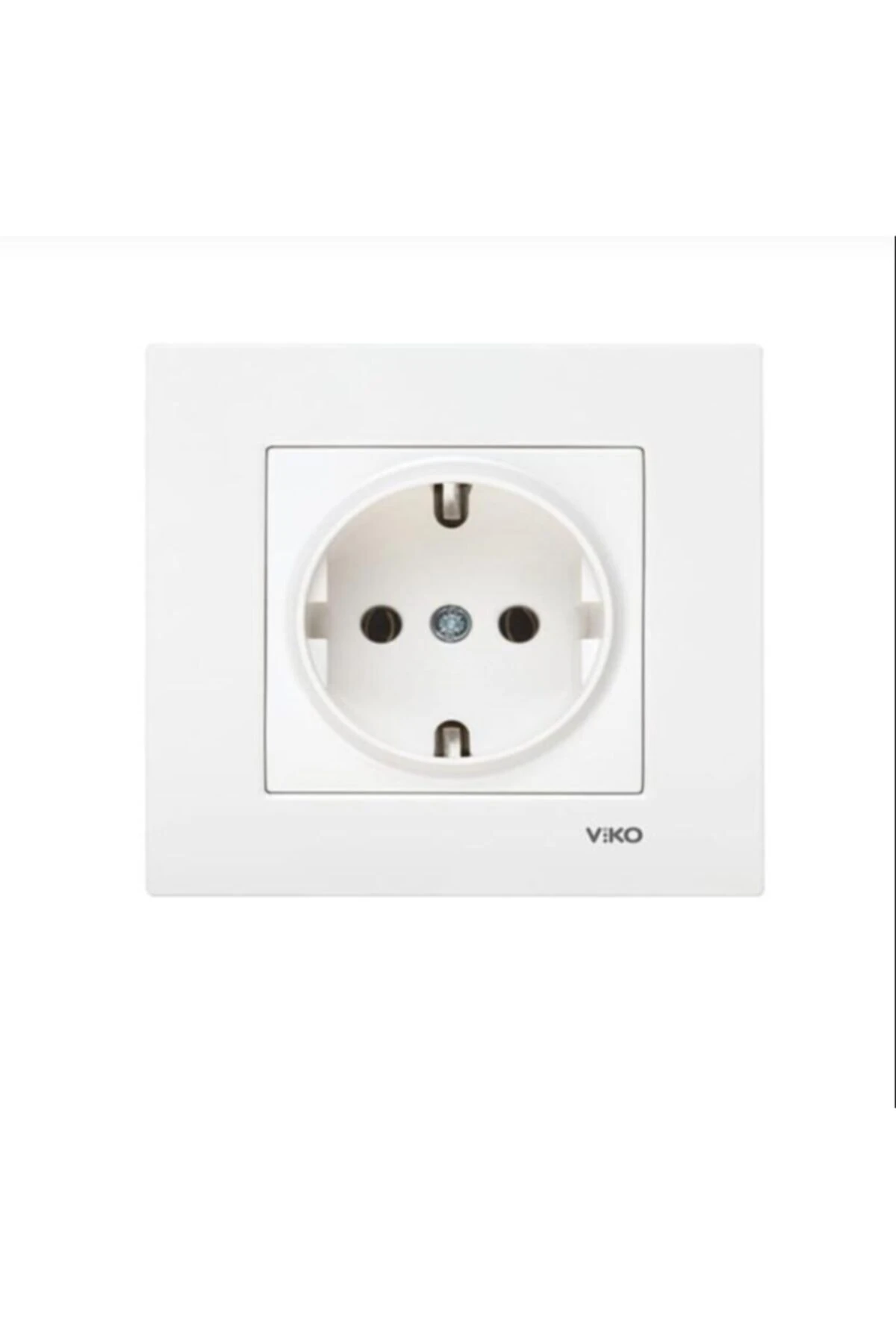 Beyaz Karre Topraklı Priz