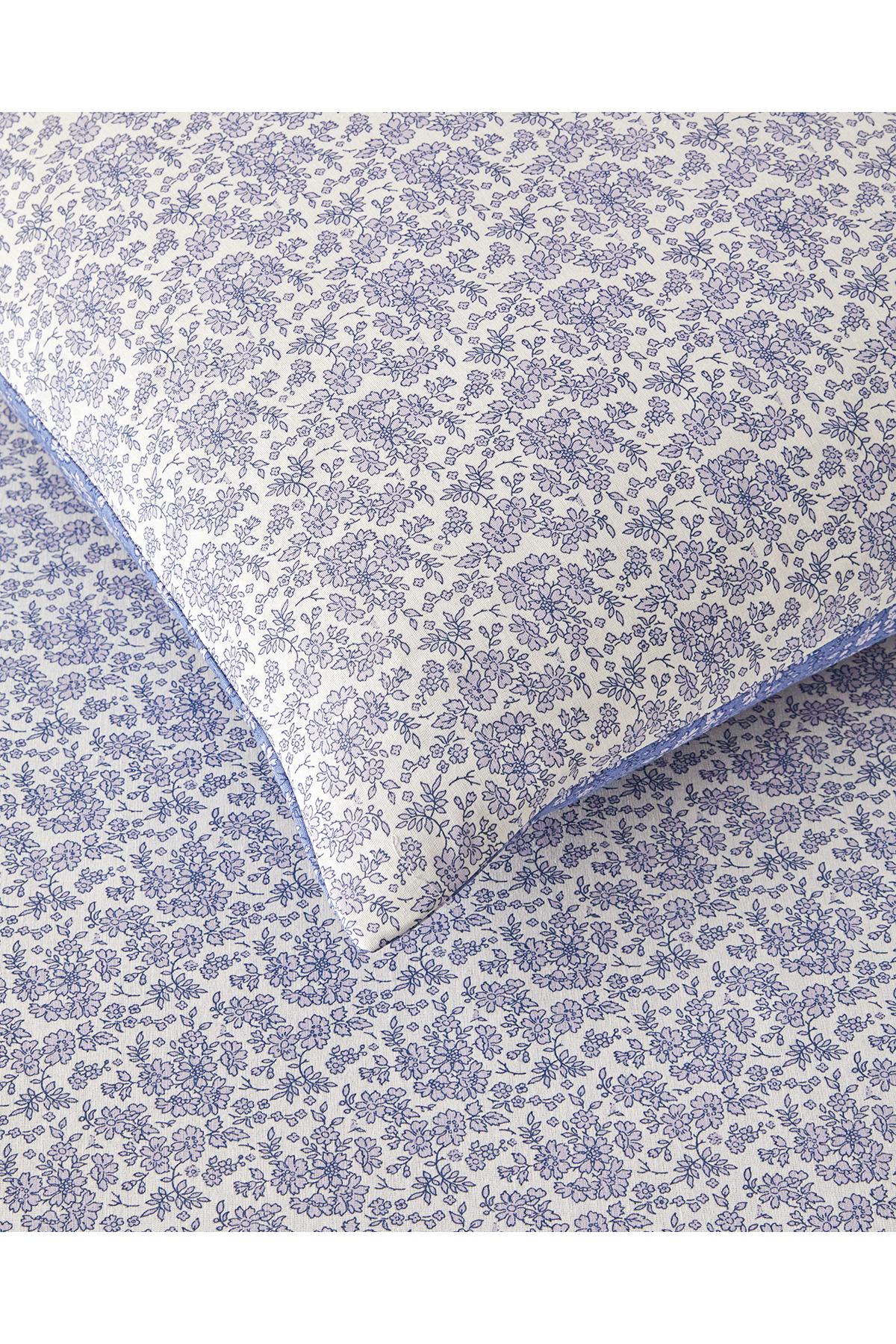 Floral Breeze Kolay Ütülenir Çift Kişilik Nevresim Takımı 200x220 cm Mor