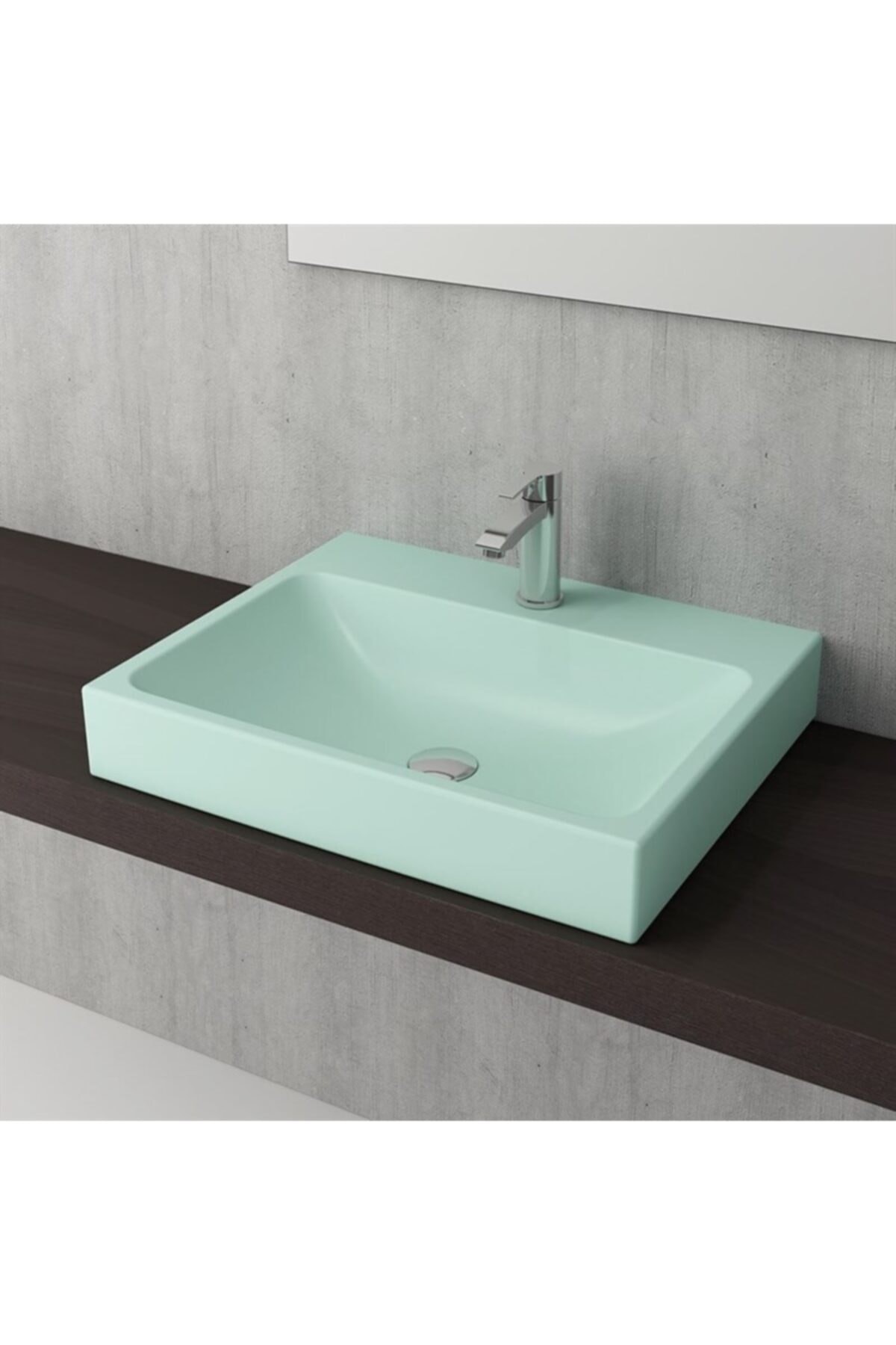 Scala Tezgah Üstü Lavabo 60 Cm Mat Mint Yeşil 1077-033-0126