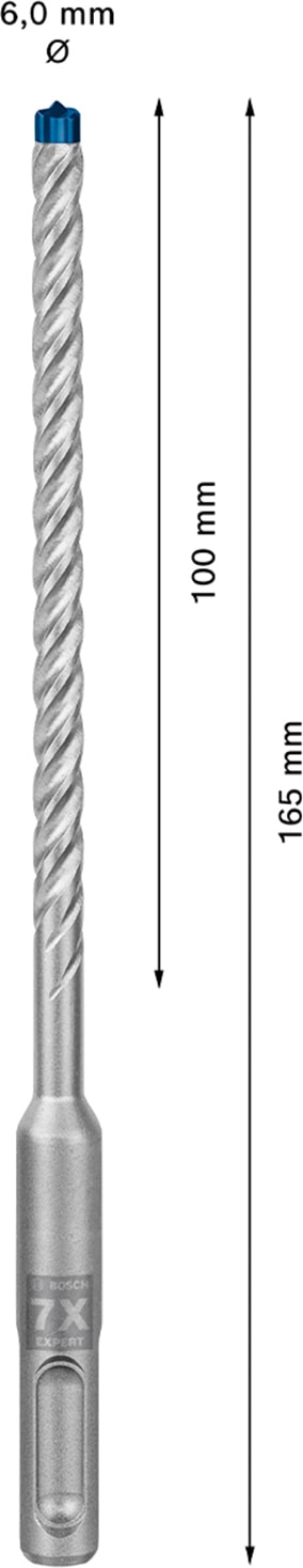 Expert Sds Plus-7x Kırıcı Delici Delme Ucu 6 x 100 x 165 mm
