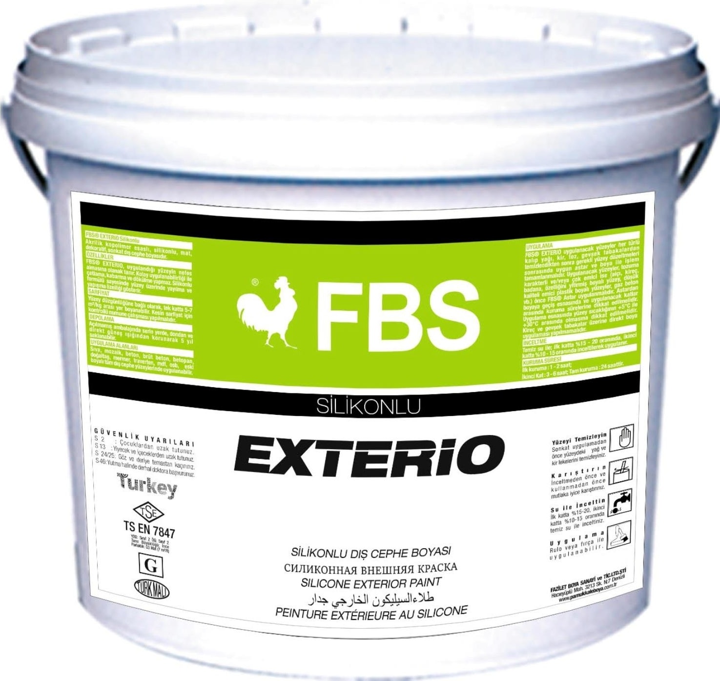 Fbs Silikonlu Dış Cephe Boyası 20 Kg Tse