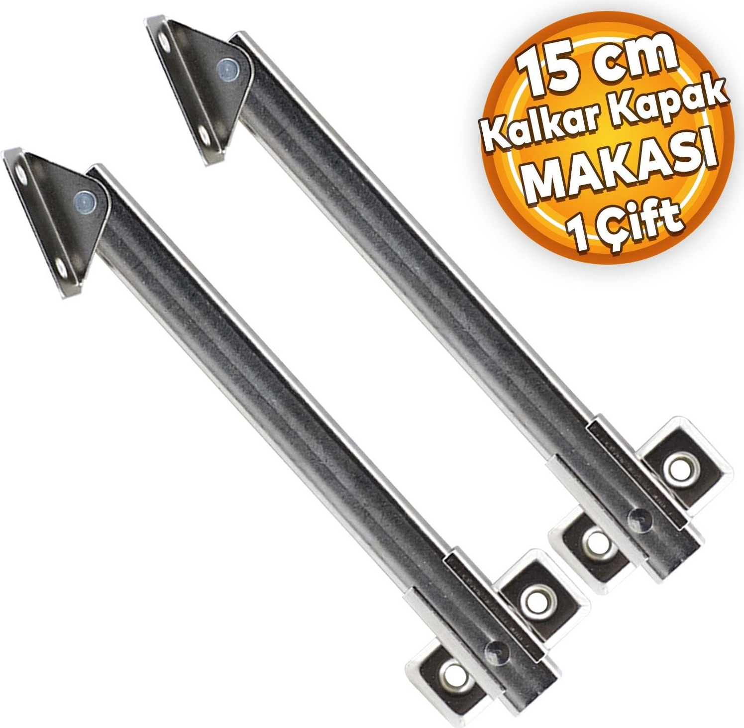 Kalkar Kapak Makası Dolap Çekmece Metal 15 cm Sessiz Açma Kapama Amortisör Piston (1 Çift)