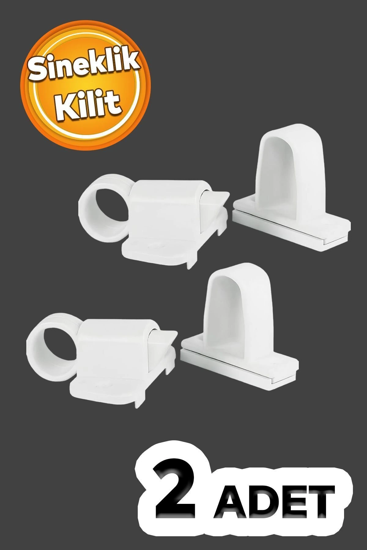 Pimapen PVC Pencere Kapı Sineklik Kapama Çarpma Kilit Plastik Pratik Tutucu Aparat 2 Adet