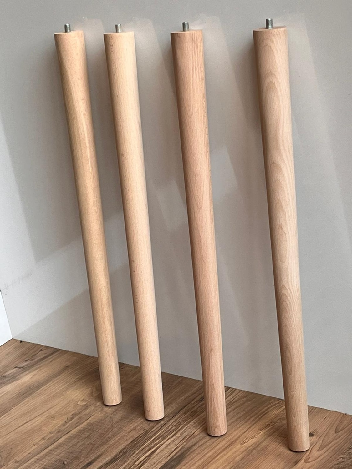 Ham 60 cm Konik Ahşap Mobilya Ayağı – 4 Adet (Masa, Konsol, Sehpa, Tv Ünitesi Için – Bağlantı Aparatları ve Vidalar Dahil)