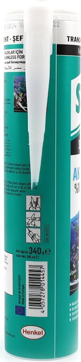 Extra Güçlü Akvaryum Silikonu Şeffaf 280 ml