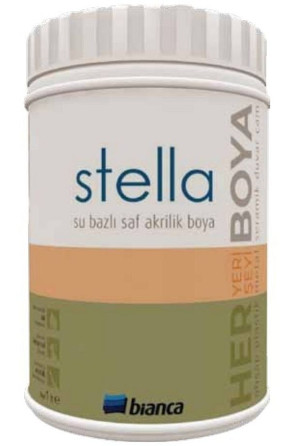 Antrasit Stella  Su Bazlı Saf Akrilik Boya  Ral7040 1 Lt