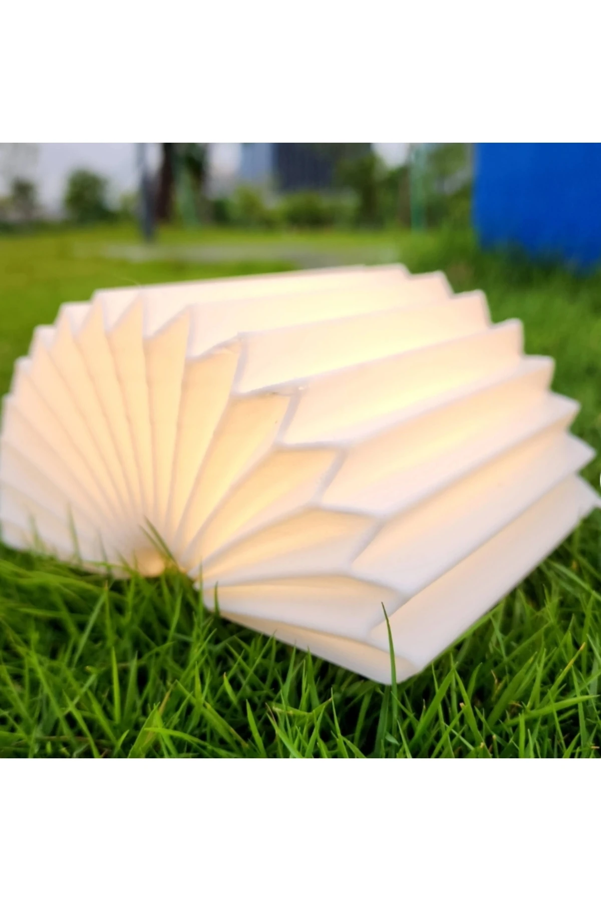 Prizma Fan Lamba: Beyaz 3D Baskı Gece Lambası - Gün Işığı LED Kiti