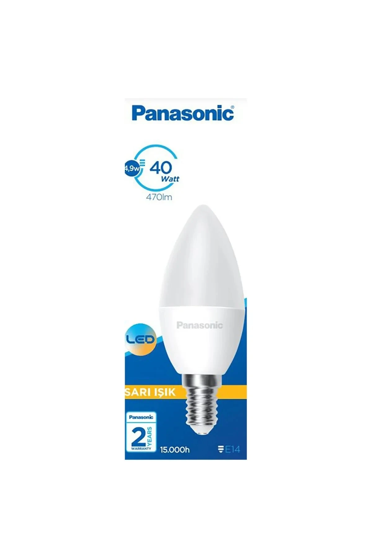 Mum ampul 4,9W Led Ampul E14 Duylu Sarı Işık 10 lu Paket