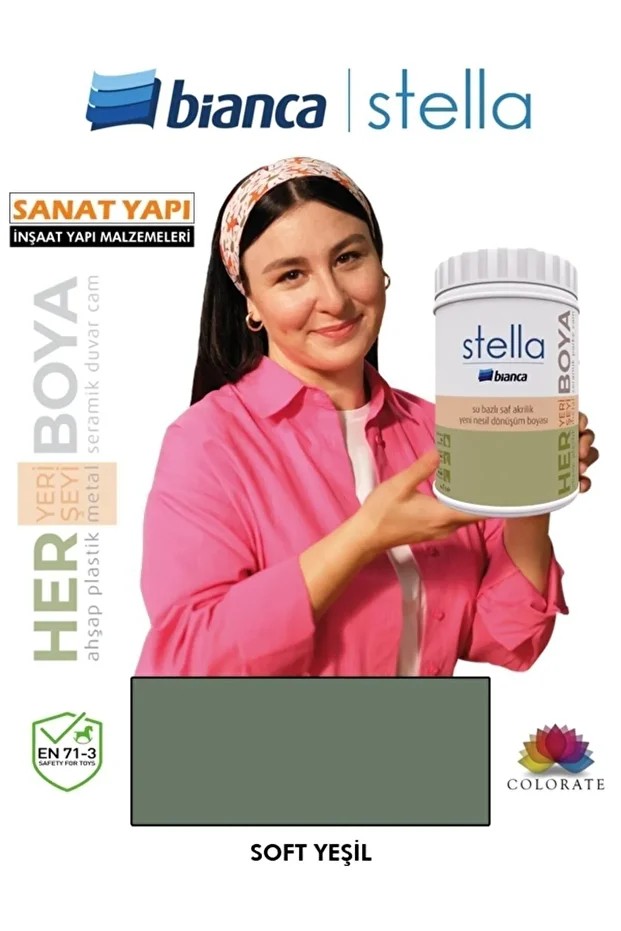 Stella Su Bazlı Akrilik Boya Soft Yeşil