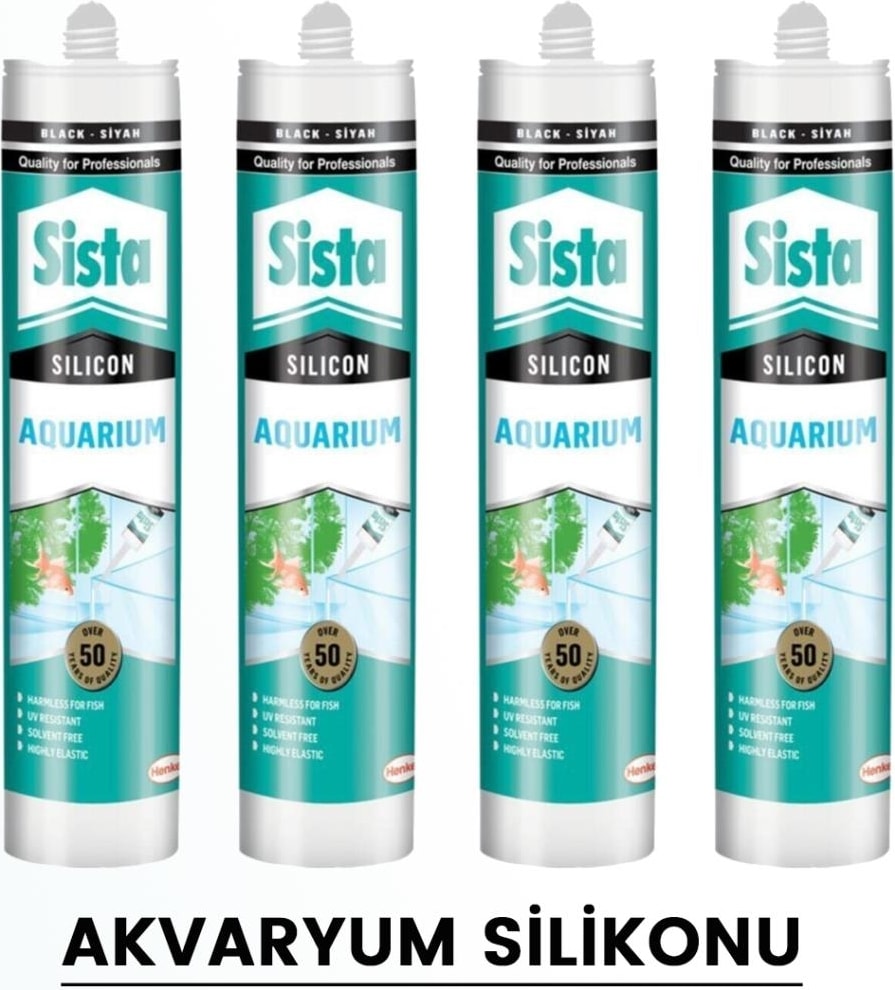 Sista Şeffaf Akvaryum Silikonu 310 ml  (4 Adet)