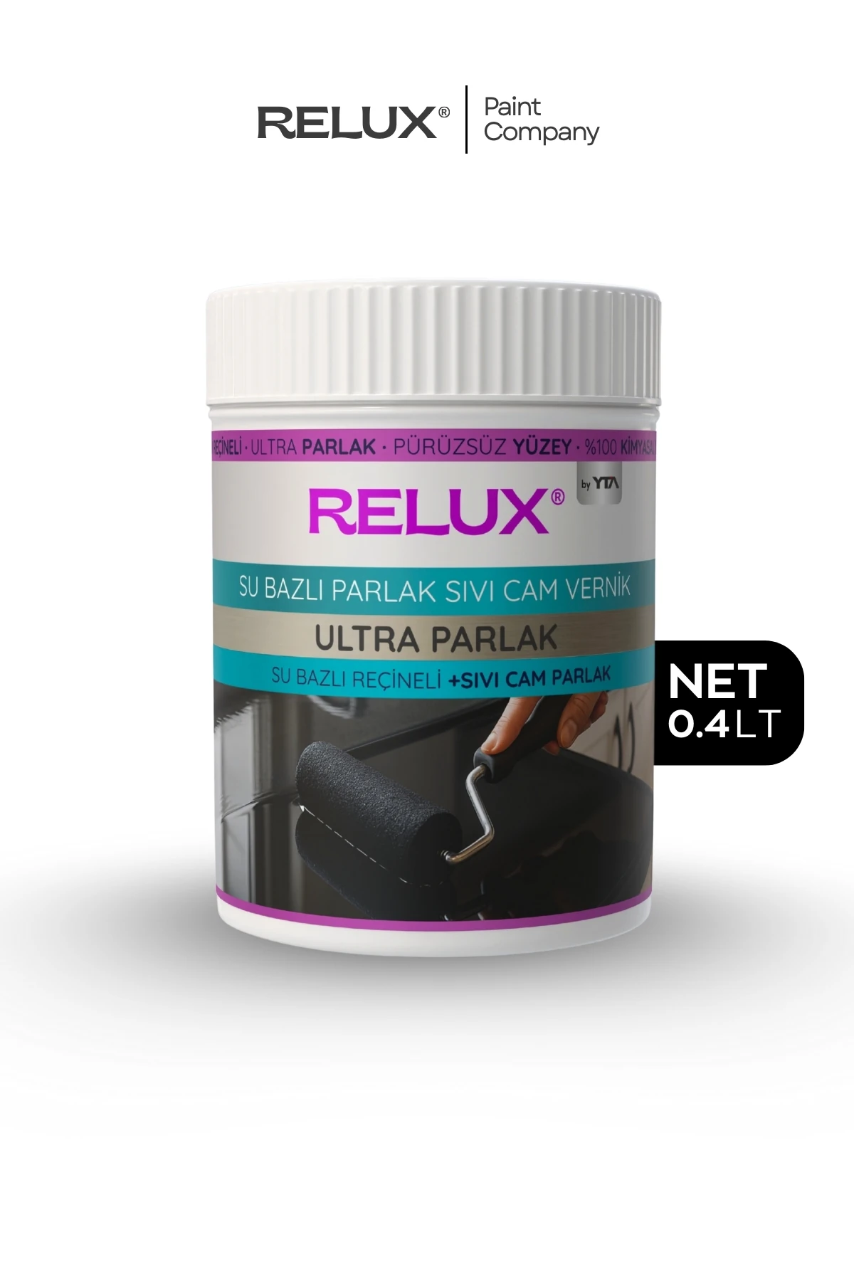 Su Bazlı Ultra Parlak Sıvı Cam Vernik – Şeffaf, Tek Bileşen, Fayans, Mermer, Ahşap, Mobilya