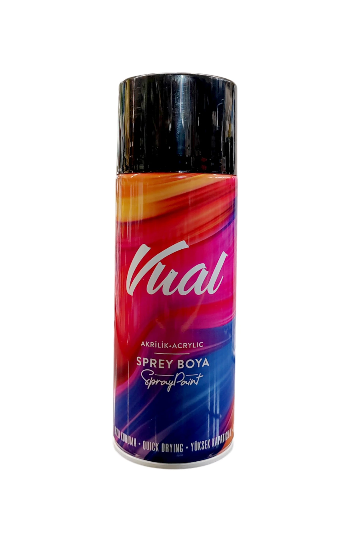 Vual Akrilik Parlak Siyah Sprey 400 ml - RAL 9005