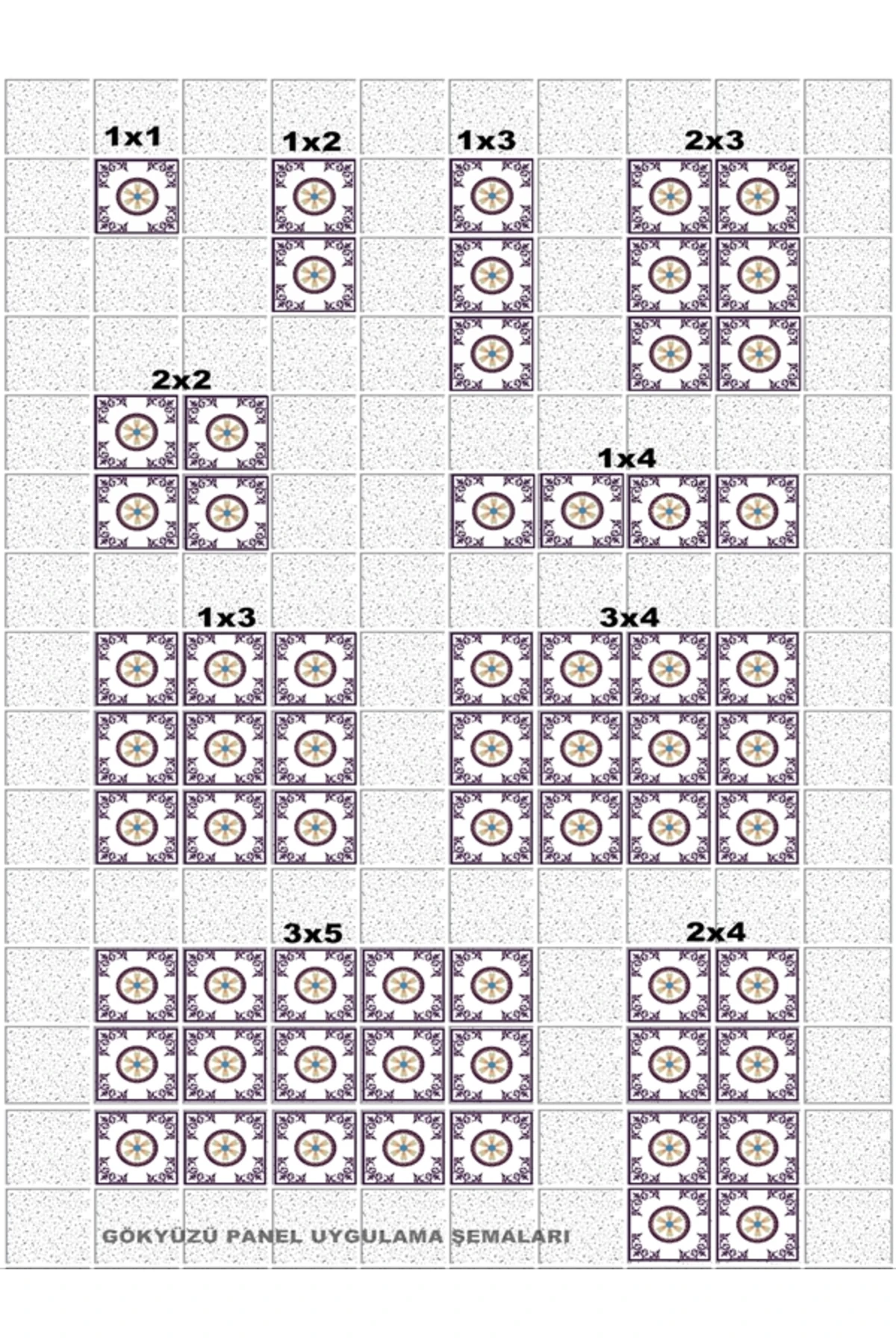 Selçuklu Desen Led Panel-asma Tavan-60cmx60cm-sıva Altı-54w-6500 K- Led Panel Armatür-asma Tavan