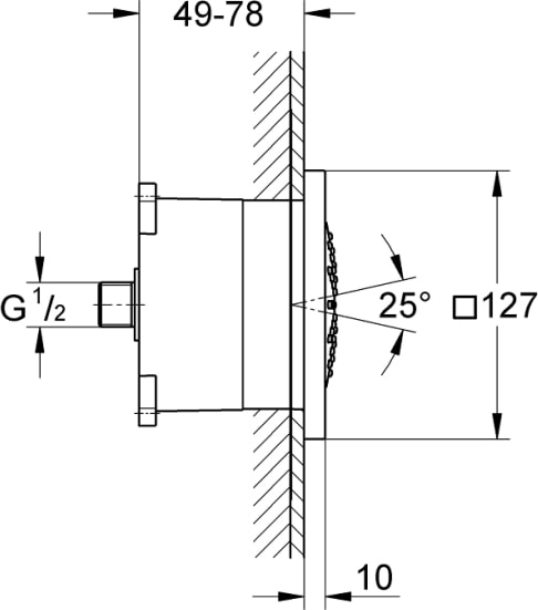 Rainshower F-Series 5" Yan Duş - 27251AL0