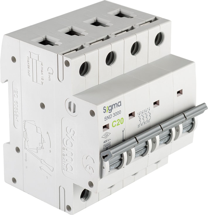 4X20A 3ka C Tip Otomatik Sigorta