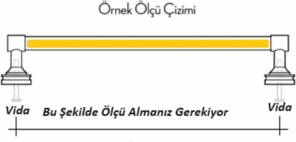 Mobilya Dolap Kulpu Mutfak Çekmece Kulpu Çizgili Dal Siyah Gold 224 mm ( 22,4 cm ) 2 Adet
