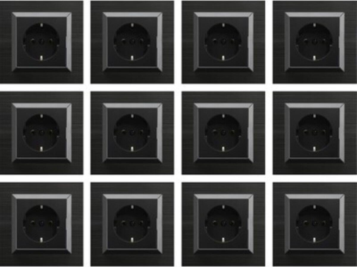 Quantum Siyah Topraklı Priz 12 Adet 405360000096 + 600000317217