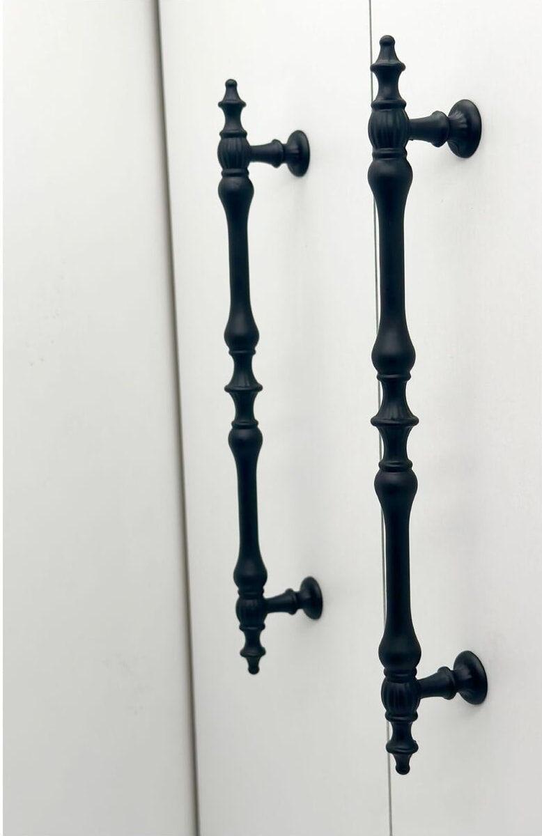 Şehzade Mat Siyah Mobilya Dolap Mutfak Çekmece Kulpu 160 mm ( 16 cm ) 5 Adet