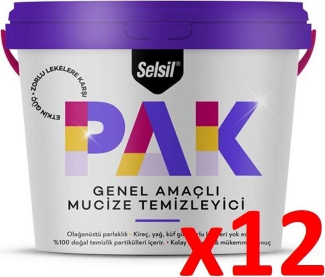 Pak Genel Amaçlı Mucize Temizleyici 500 gr. X12 Adet  Pak 12