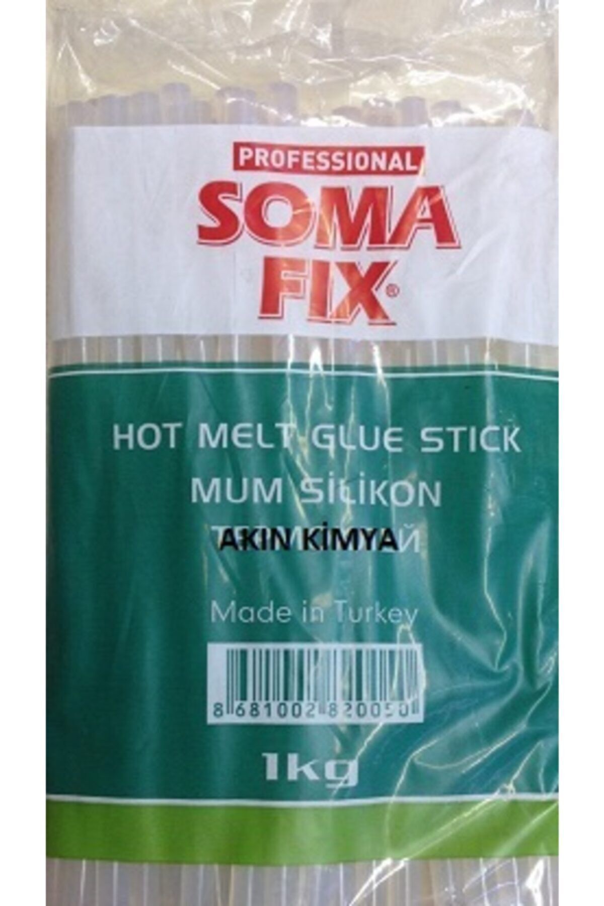 1 Kg 7.4x300 Mm Ince Mum Silikon Çubuk Sıcak Şeffaf