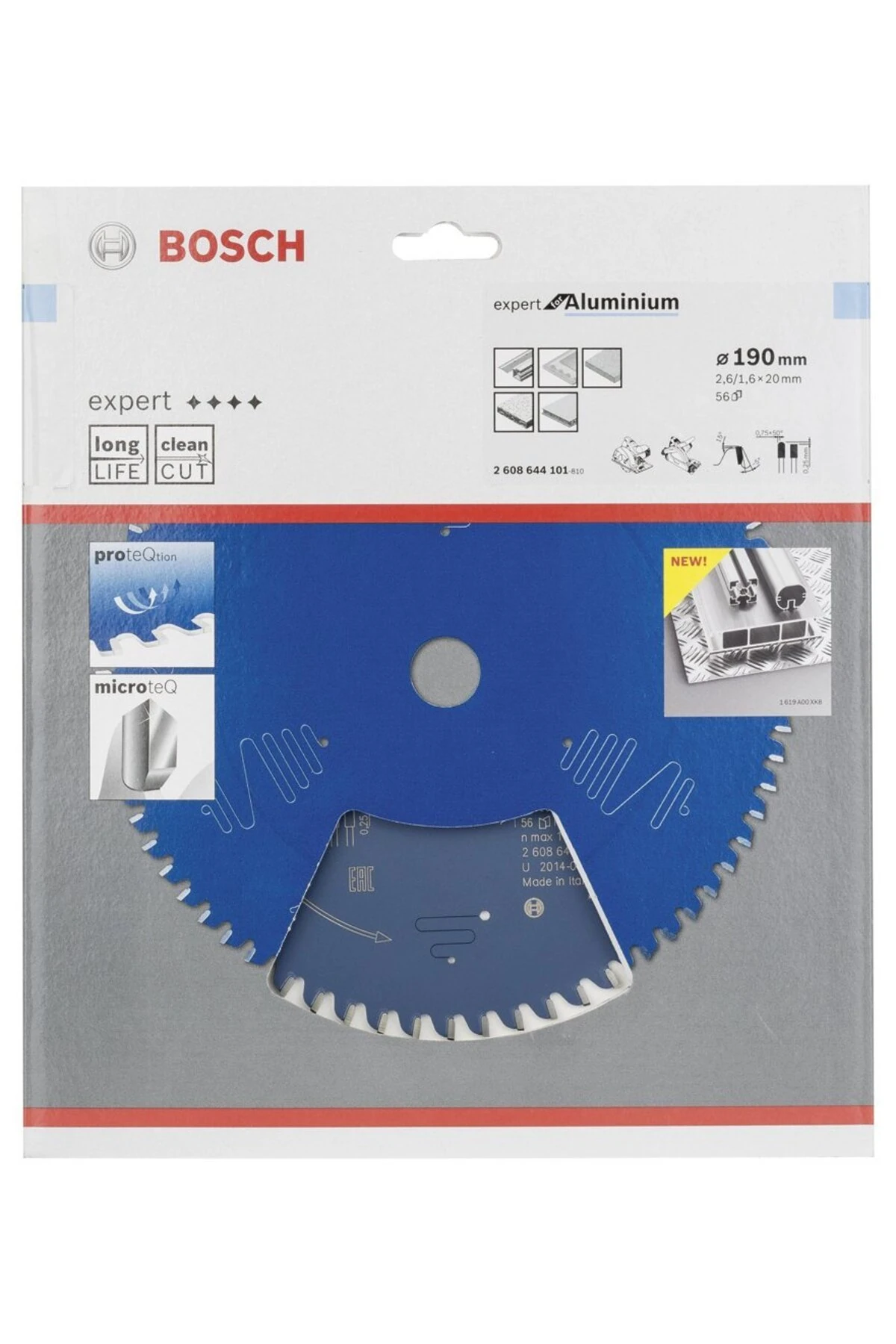 - Expert Serisi Alüminyum için Daire Testere Bıçağı 190*20 mm 56 Diş