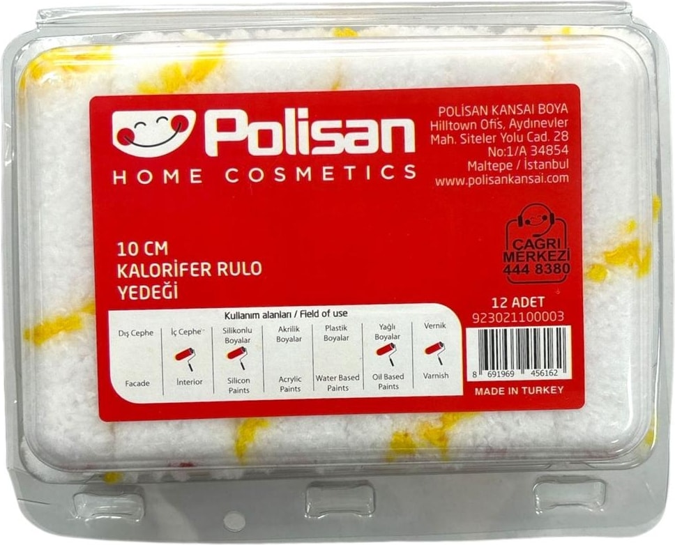 Kalorifer Rulo Fırça Yedek Uçları Set 10 cm 12 Adet