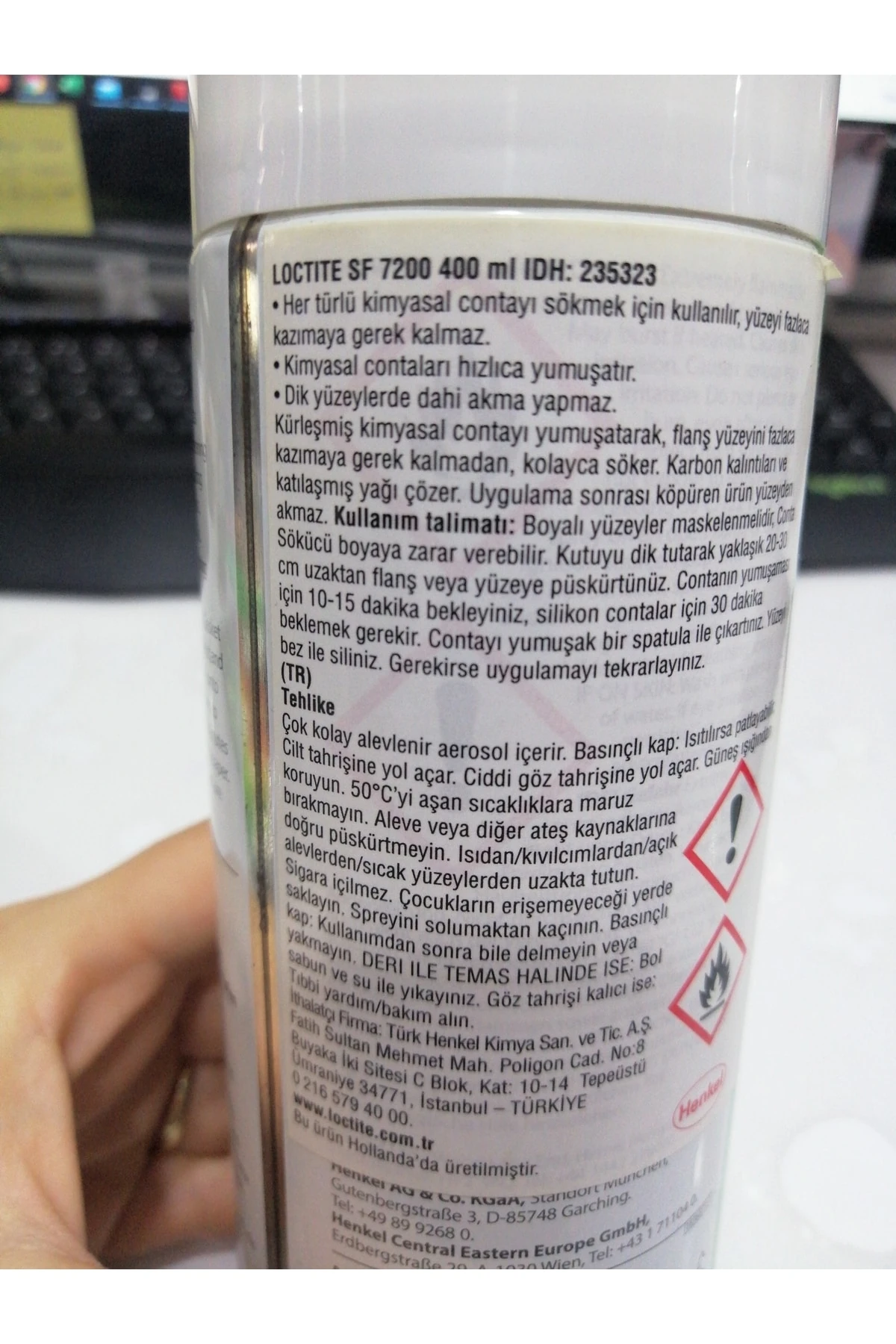 Sf 7200 Conta Sökücü 400 Ml Uyumlu