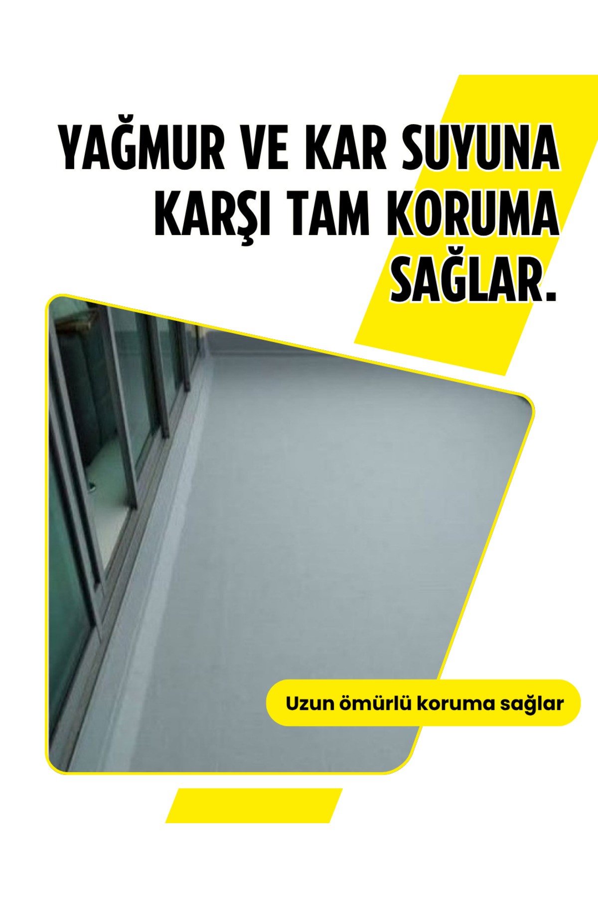 Çatı, Teras, Dam Su Yalıtım Seti - Ekonomik Çözüm Ürünü, Boya Rengi: Beyaz