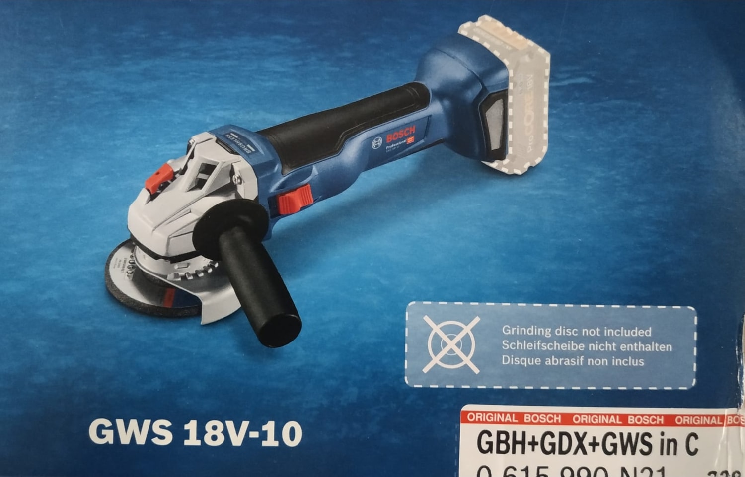 BOSCH Profesyonel Set: Akülü Kırıcı-Delici Gbh 18V-26 + Akülü Darbeli Vidalama/somun Sıkma Makinesi Gdx 18V-200 + Akülü Avuç Taşlama Makinesi Gws 18V-10 + 2 x 5.0 Ah Akü Çanta Içinde