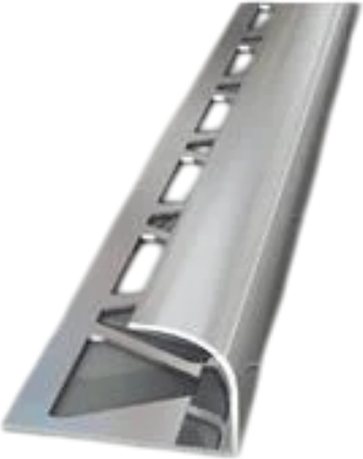 10 MM ALM. SERAMİK DIŞ KÖŞE PROFİLİ PARLAK GRİ 2.7m Boy (7030KP)